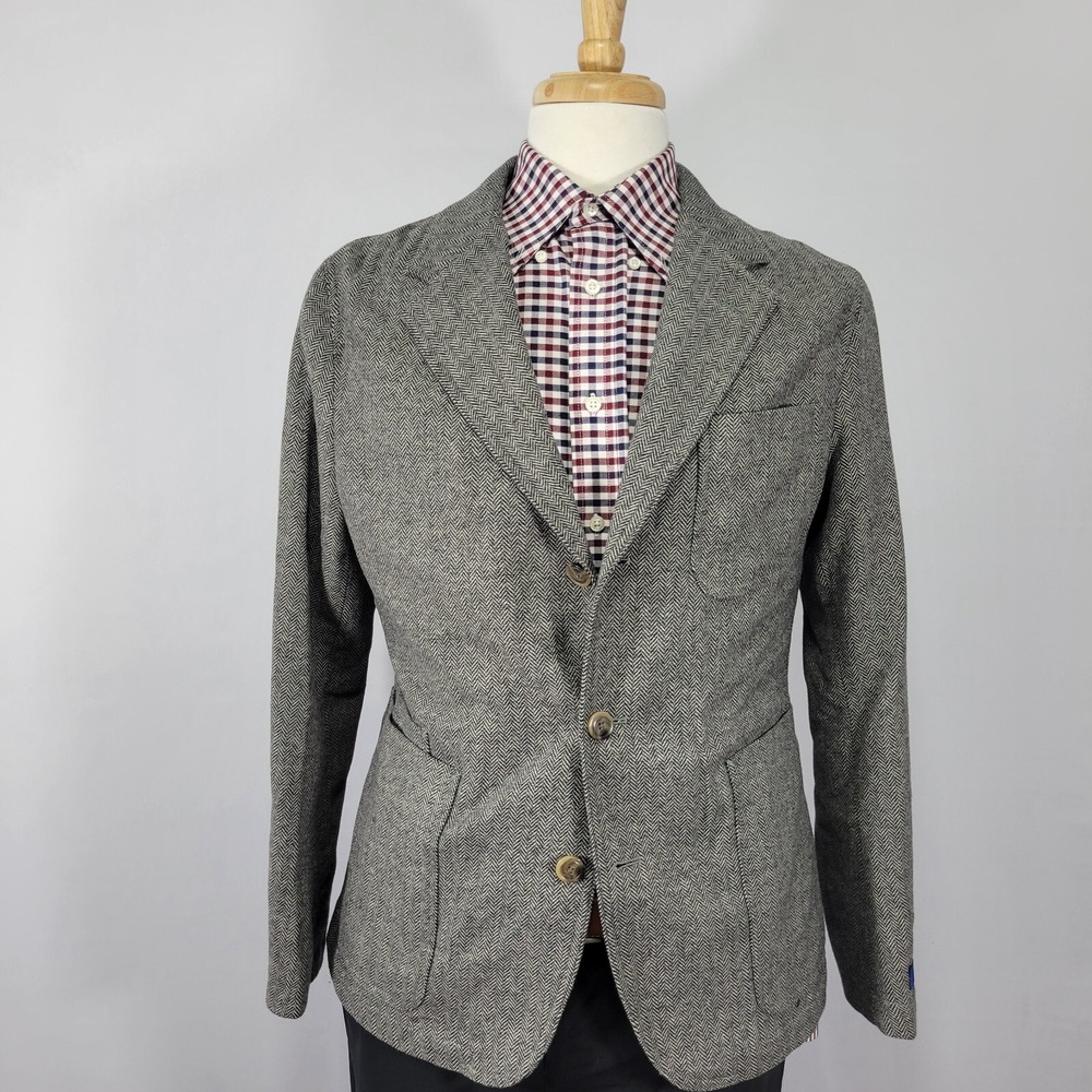 Polo Ralph Lauren Men's Tweed Unstructured Sport Coat Herringbone Wool Blend 40S